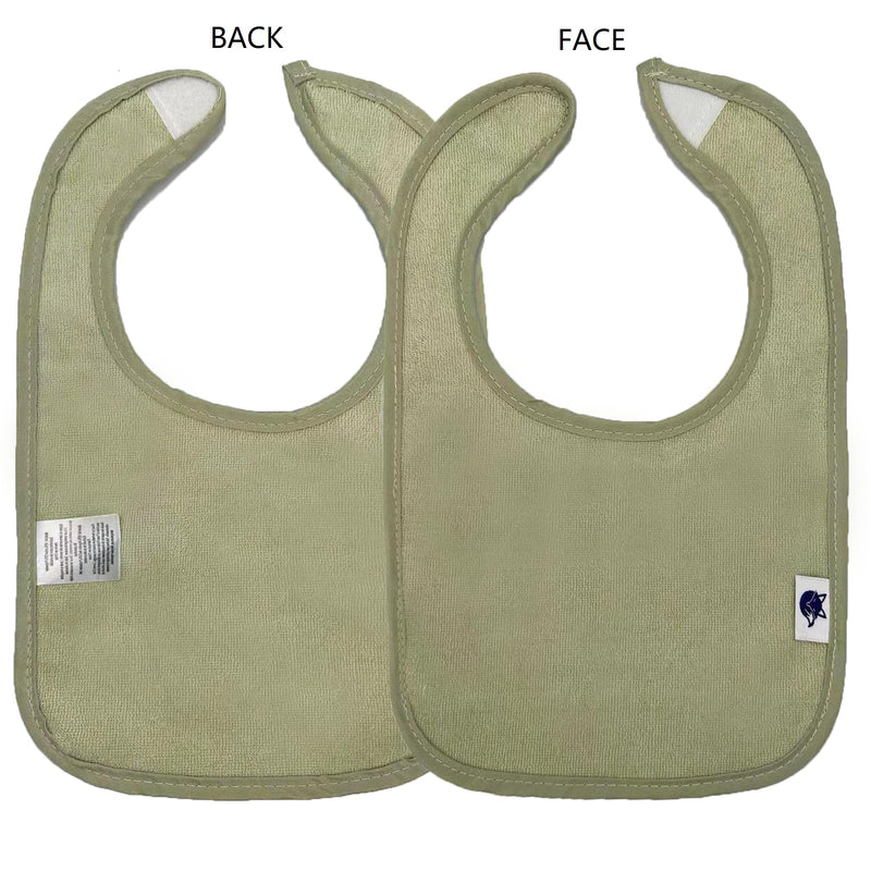 [Australia] - Waterproof Baby Bibs for Girls, Boy, Unisex Drool Bib Cotton Solid Knit Infant Feeding Bibs Neutral 