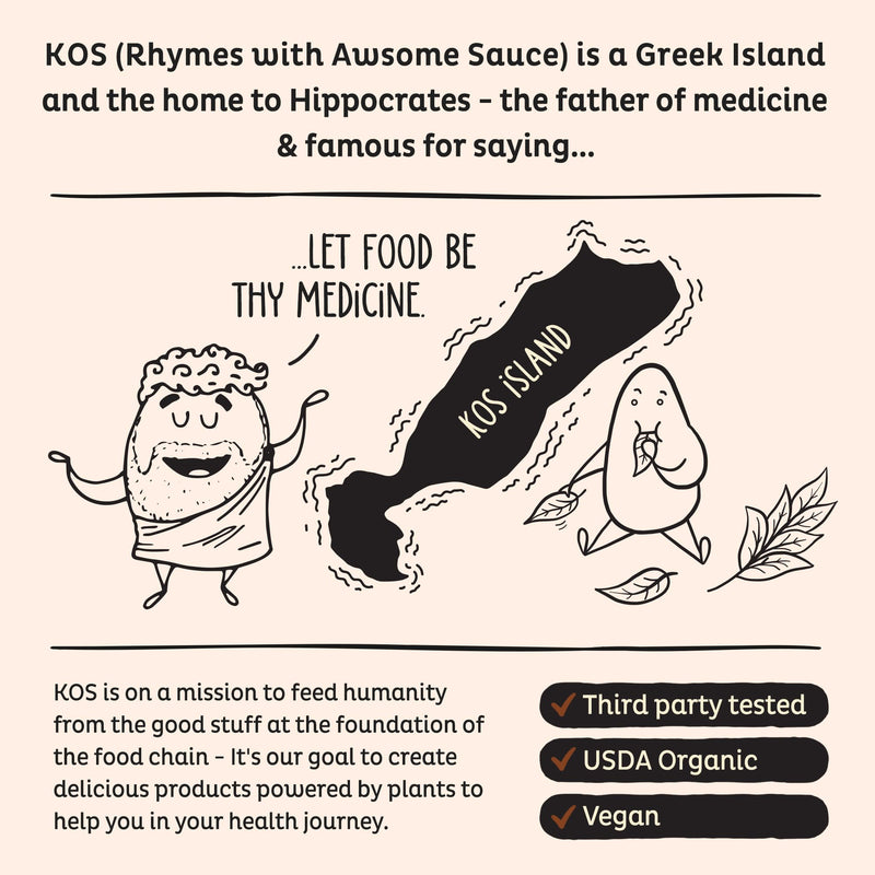 KOS Plant Based Protein Powder, Chocolate USDA Organic - Low Carb Pea Protein Blend, Vegan Superfood with Vitamins & Minerals - Keto, Soy, Dairy Free - Meal Replacement for Women & Men - 15 Servings 20.6 Ounce (Pack of 1)