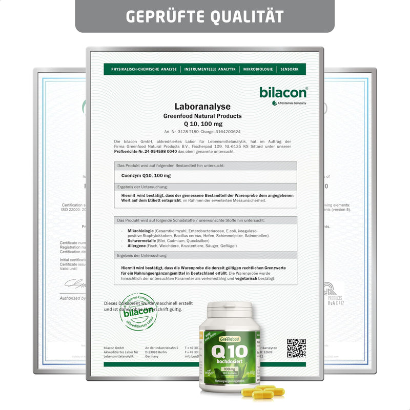 [Australia] - Coenzyme Q10, 100 mg pure Q10, high dose, 180 capsules - produced by natural fermentation. WITHOUT artificial additives, without genetic engineering. Vegan. 180 pieces (pack of 1) 