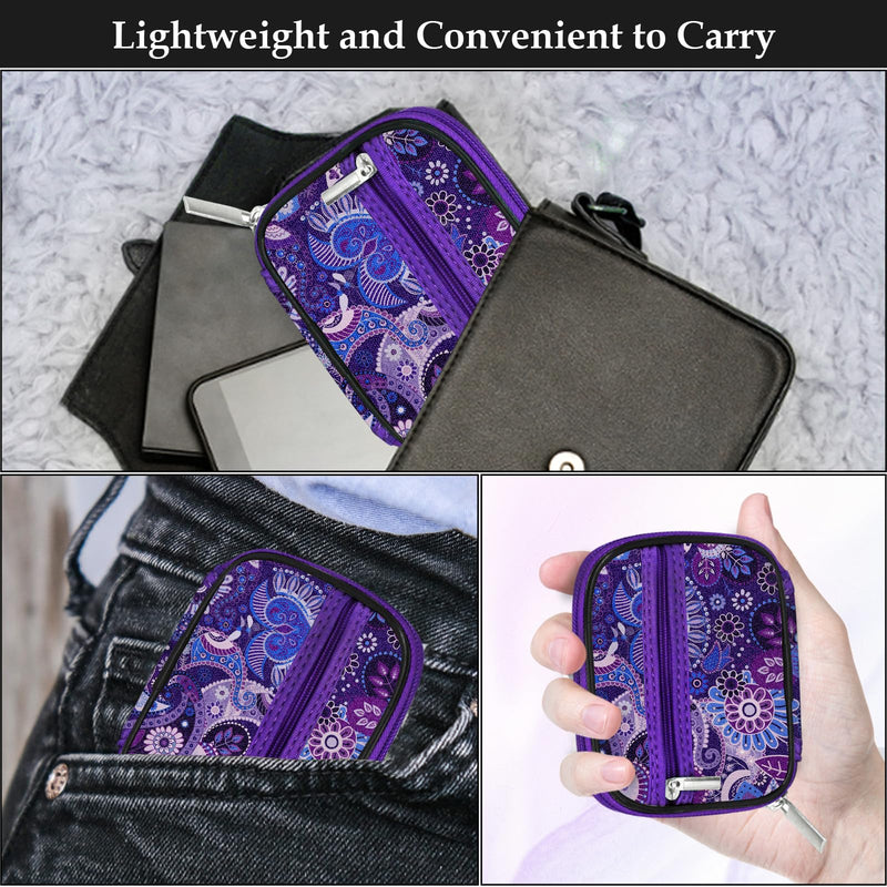 Serfeymi Weekly Travel Pill Organizer Pill Case for Purse with Removable 7 Day Pill Box, Fashionable Travel Medicine Organizer Pill Container for Medicine, Vitamin, Supplement - Black 03 + Purple 01 2 Cases + 2 Boxes C. Black 03 + Purple 01