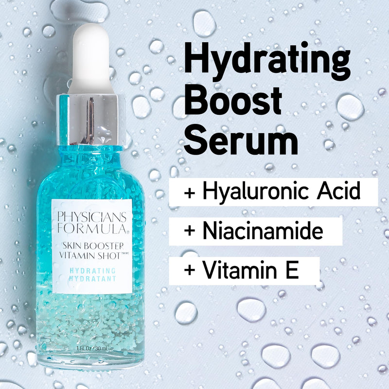 Physicians Formula Dermatologist Tested Skin Booster Vitamin Shot, Hyaluronic Acid, Vitamin E & Aloe Vera Serum - Hydrating (Pack of 2) 1 Fl Oz (Pack of 2)