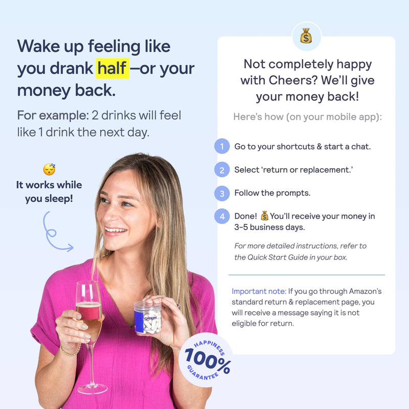 [Australia] - Cheers R&R Combo | Restore + Relief | Feel Better After Drinking & Support Your Liver | DHM, L-Cysteine, Milk Thistle, Ginger, White Willow Bark, Caffeine, L-Theanine | 12 Doses Each | Supplements 1 