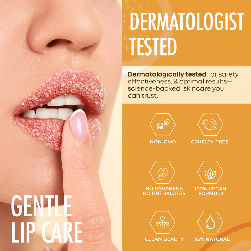 [Australia] - Lip Scrub with Mango Vanilla ‚Äì Exfoliates, Hydrates & Repairs ‚Äì Smooths, Softens & Revitalizes Dry Lips ‚Äì Dermatologist Tested, Korean Skin Care ‚Äì Clean Beauty, Cruelty-Free ‚Äì 1 Pack 