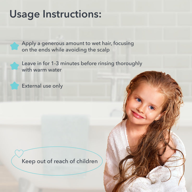 [Australia] - Nourishing Baby Hair Balm Conditioner for Easy Detangling 3+, 250ml - With Chamomile & Wheat Protein, 96.8% Natural, Vegan Baby Conditioner - Softens and Nourishes Delicate Hair - 8.5 Fl Oz 