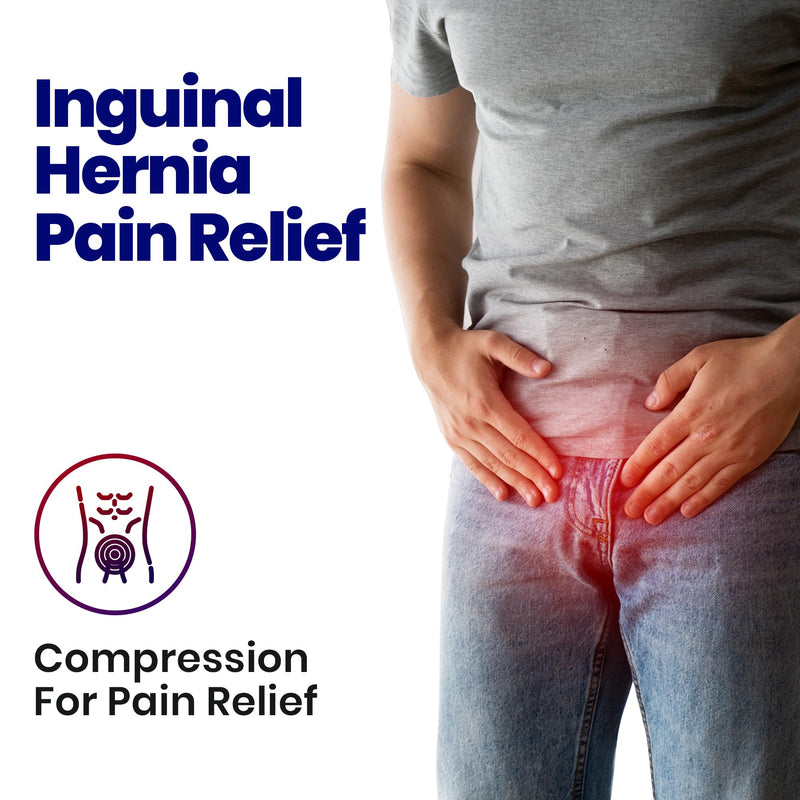 [Australia] - Hernia Belt for Men Inguinal Hernia Support | Groin or Lower Abdominal Hernia Truss Hernia Belts for Women or Mens Inguinal Hernias Support Belt | With Pressure Pad Fits Left or Right Groins (MEDIUM) Medium 