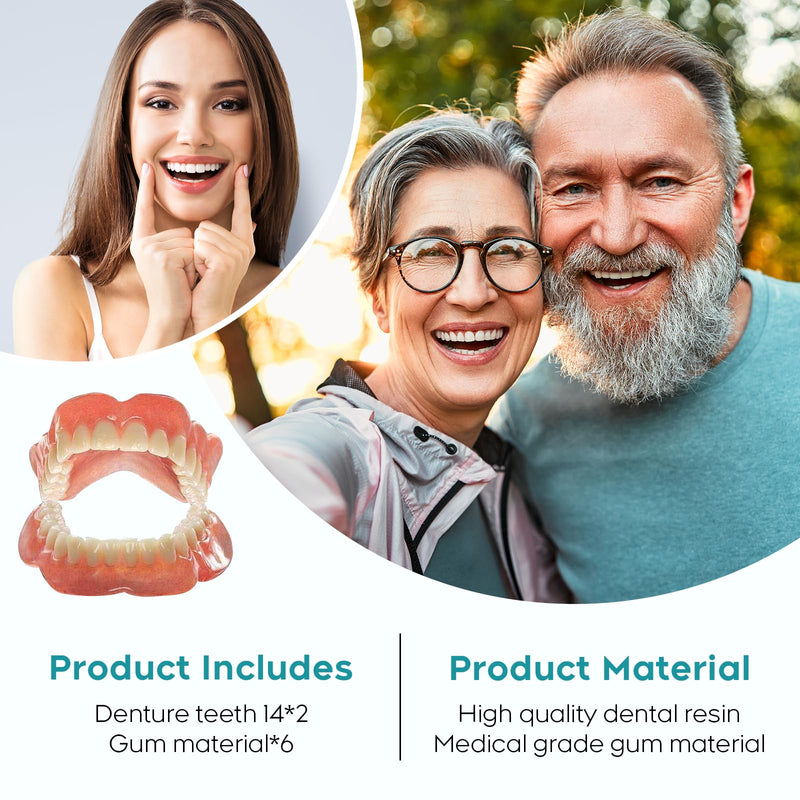 [Australia] - DIY Dentures Kit, Create Your Perfect Smile at Home: Temporary Denture Kit for Women & Men | Easy Denture Fabrication，Restoring Confidence in Your Smile，Customizable Denture Kits - Single, Full -0617 