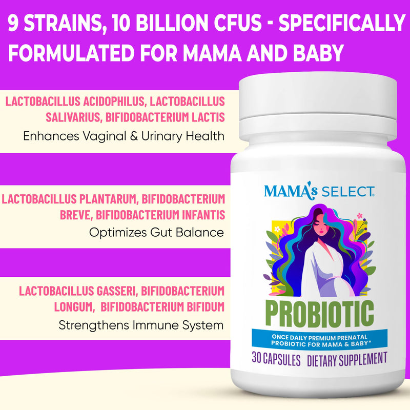 Prenatal Probiotics for Women – Pregnancy, Postpartum & Breastfeeding 30 Count (Pack of 1)