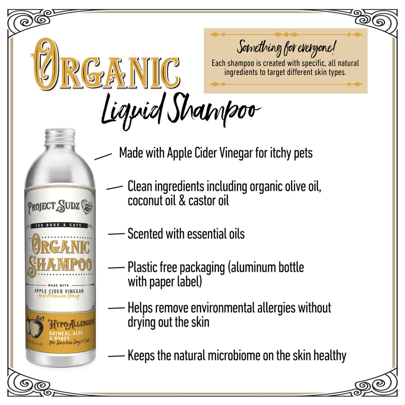 Hypoallergenic | Oatmeal & Honey Liquid Dog Shampoo| Extra Gentle for Even Puppies| Unscented - PawsPlanet Australia