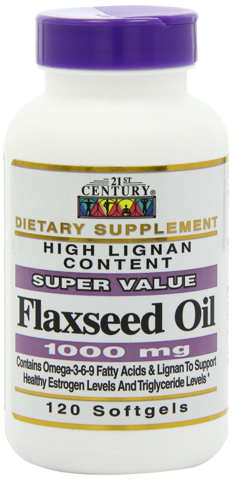 21st Century Flaxseed Oil 1000 Mg Softgels, 120-Count (22871) (Pack of 2) 120 Count (Pack of 2)
