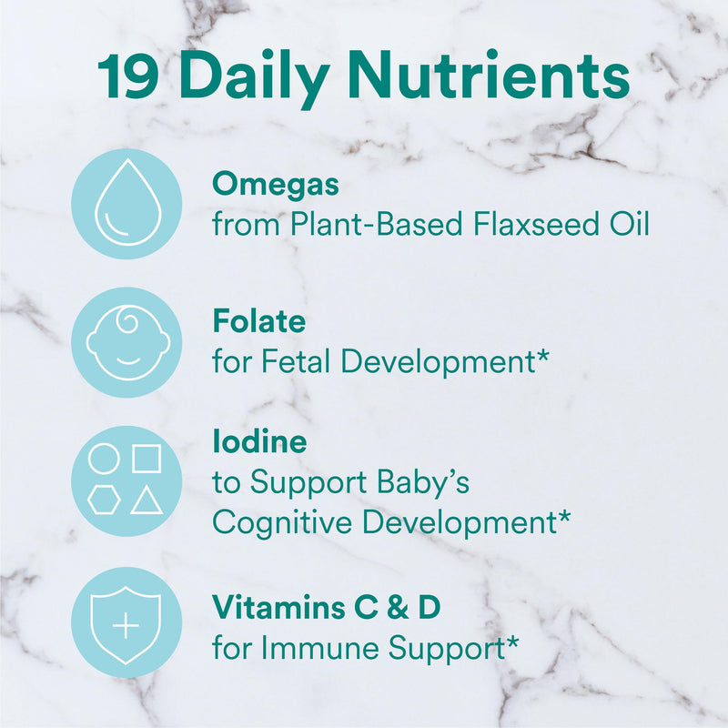 [Australia] - SmartyPants Prenatal Vitamins for Women, Sugar Free Multivitamin Gummies: Methylfolate, Omega 3 (ALA) Vitamin D3, C, Vitamin B12, B6, A, K & Zinc, Inositol, Erythritol Free, 60 Count (20 Day Supply) Old Formula 