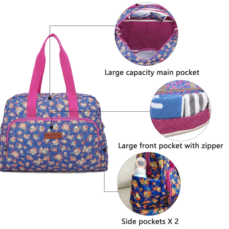 Foldable Gym Travel Duffel Bag Tote for Spirit Airlines Carry on Bag Carry-on Bag for Travel, Gym, Work, Weekender Overnight for Women and Girls (Blue) Blue