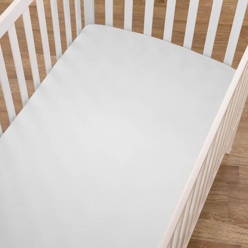 [Australia] - American Baby Company 2 Pack Fitted Crib Sheets 28" x 52", Soft Breathable Neutral 100% Cotton Jersey Sheet, White, for Boys and Girls, Fits Crib and Toddler Bed mattresses 