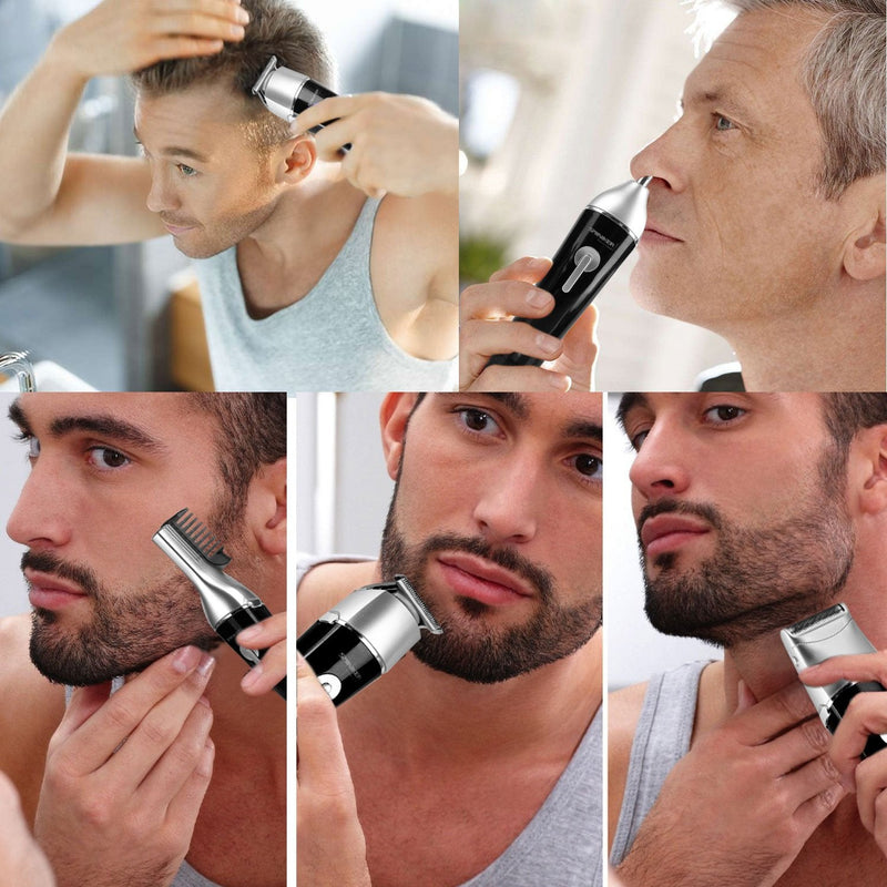 [Australia] - SMINIKER Professional 5 in 1 Multi-functional Waterproof Man's Grooming Kit Hair Clippers Beard Trimmer Kit Body Groomer Kit of Mustache Trimmer Nose Hair Trimmer Precision Trimmer 