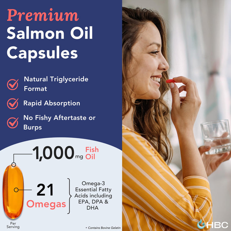 Cardio Omega 3 Fish Oil - 1000mg, Norwegian Salmon Oil with EPA, DHA, DPA & Astaxanthin, No Fishy Aftertaste, Fatty Acids Supplement, 3 Month Supply - 180 Capsules 180 count (Pack of 1)
