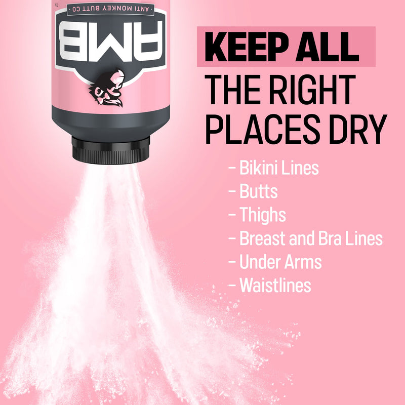 [Australia] - Anti Monkey Butt Body Powder for Women, Talc Free Anti Chafing and Sweat Absorbing Powder with Clamine, Hypoallergenic Formula, 8 oz 8 Ounce (Pack of 1) 