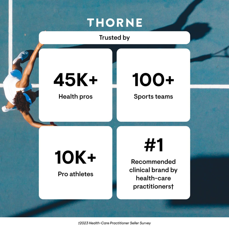 [Australia] - THORNE - Magnesium Glycinate - Support Restful Sleep, Muscle Relaxation, Heart Health, and Metabolism* - Chelated Magnesium Capsules - 90 Servings 