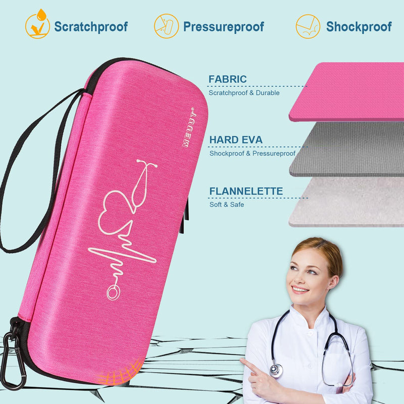 [Australia] - MEUUT 15 pcs Stethoscope Case Kits, Perfect Nurse Gift Include Stethoscope Case, Medical Scissors, Penlights with Batteries, Bandage Wraps, Badge Holders for Nurse Accessories for Work Raspberry 