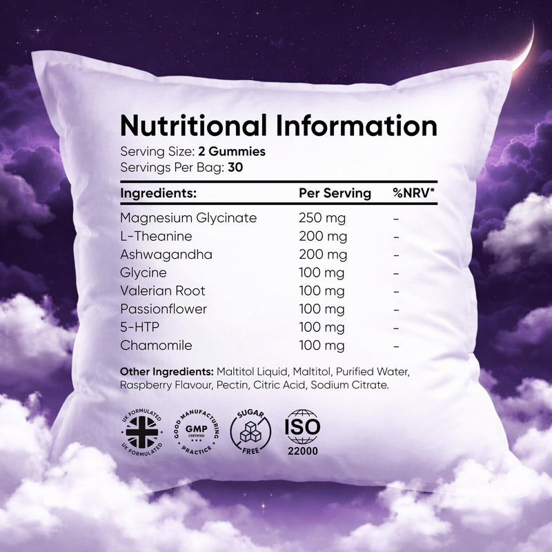 Sugar Free Sleep Gummies x 60 | Maximum Strength | with Ashwagandha, Magnesium, Chamomile Extract | Natural Berry Flavoured | Get Koala-Ty Sleep 1 count (Pack of 60)