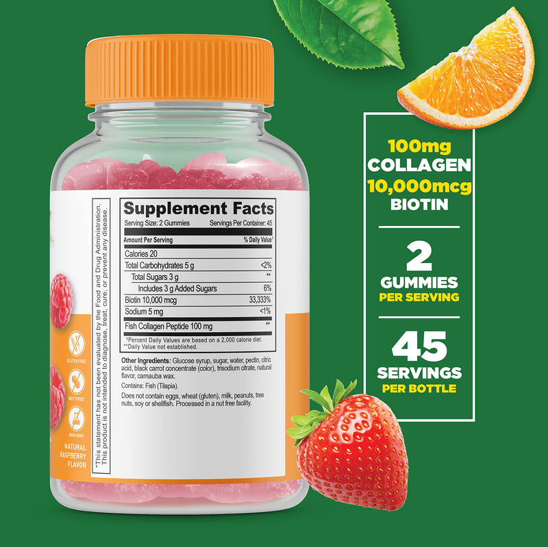 Lifeable Turmeric Curcumin + Collagen & Biotin, Gummies Bundle - Great Tasting, Vitamin Supplement, Gluten Free, GMO Free, Chewable Gummy
