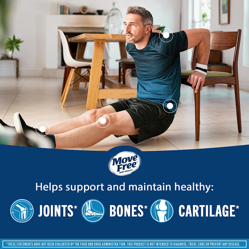 Move Free Advanced Glucosamine Chondroitin MSM + Vitamin D3-120 ct | Joint Support Supplement, Supports Mobility Comfort Strength Flexibility & Bone + Immune Health, 120 tablets (40 Servings) 1