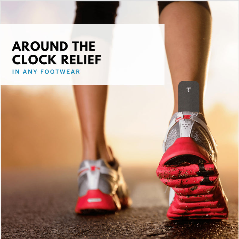 Plantar Fasciitis Tape, 20 Applications - Precut Kinesiology Tape Strips for Foot Soreness Relief - Also Great for Shin Splints - Includes 20 2x10" Strips & 40 2x5" Strips (Black, 20 Count) Black