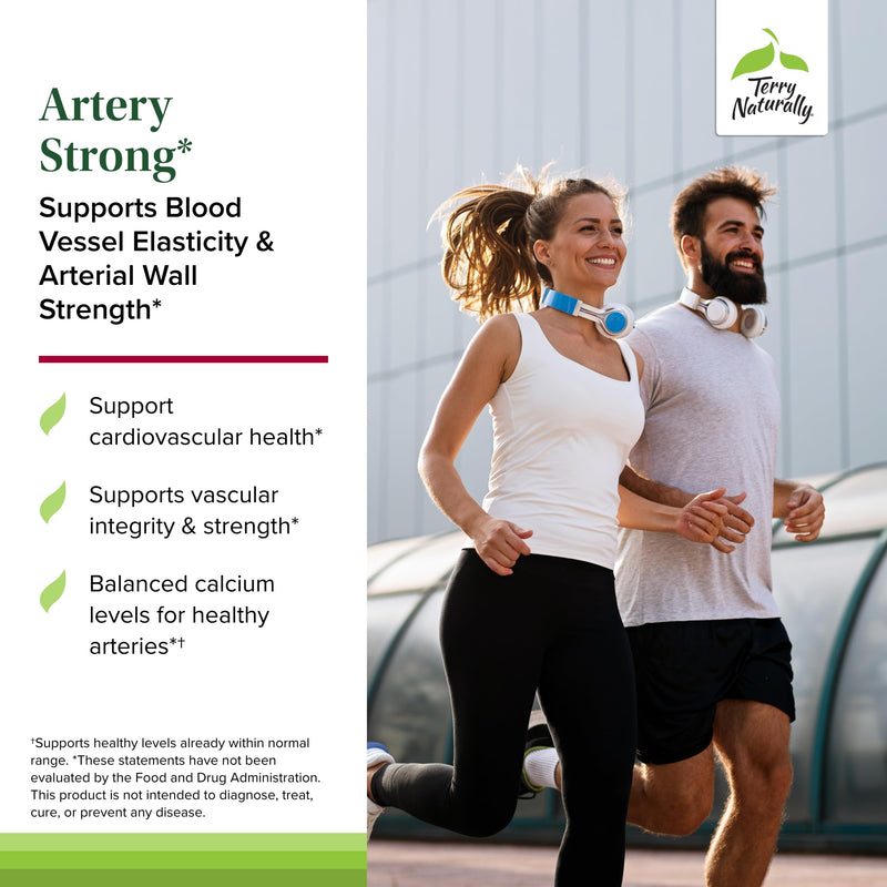 Terry Naturally Artery Strong - Vascular Elasticity & Strength - 60 Count | Arterial Flexibility, Vascular Elasticity and Cardiovascular Health Support. 60 softgels.