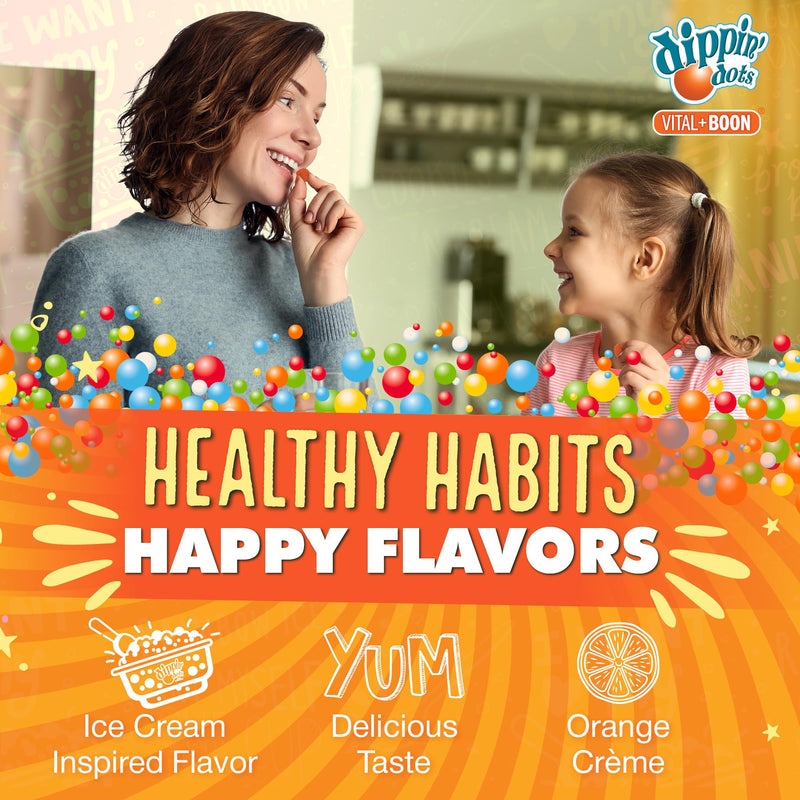 Dippin' Dots Vitamin C Gummies for Adults, 250mg Orange Creme (2 Pack) | Orange Creme vitamin C supplement gummies for daily immune support; maximum strength, vegetarian, whole family, 2-pack. 60 Count (Pack of 2)
