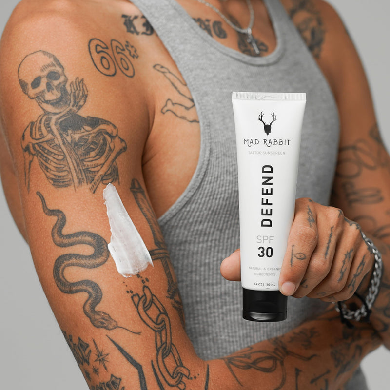 [Australia] - Tattoo Care Bundle Kit (3-Piece) Repair Soothing Gel, Enhance Balm & Defend SPF 30 Sunscreen - Full Coverage Tattoo Care Kit for New & Current Tattoos Sunscreen, Soothing Gel, Balm 