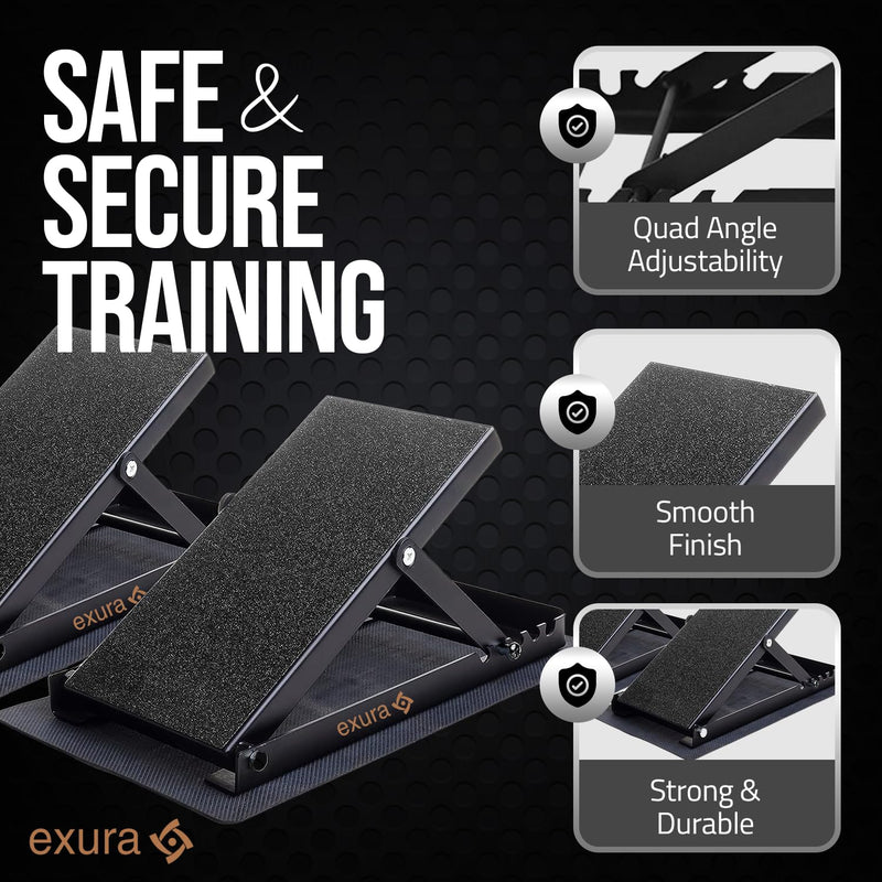 [Australia] - Exura Slant Board Calf Stretcher Adjustable Slant Board, Knees Over Toes, Incline Board, Achilles Stretcher, Ankle Stretcher, Squat Wedge, Stretch Board, Physical Therapy, Calf Pro Board 