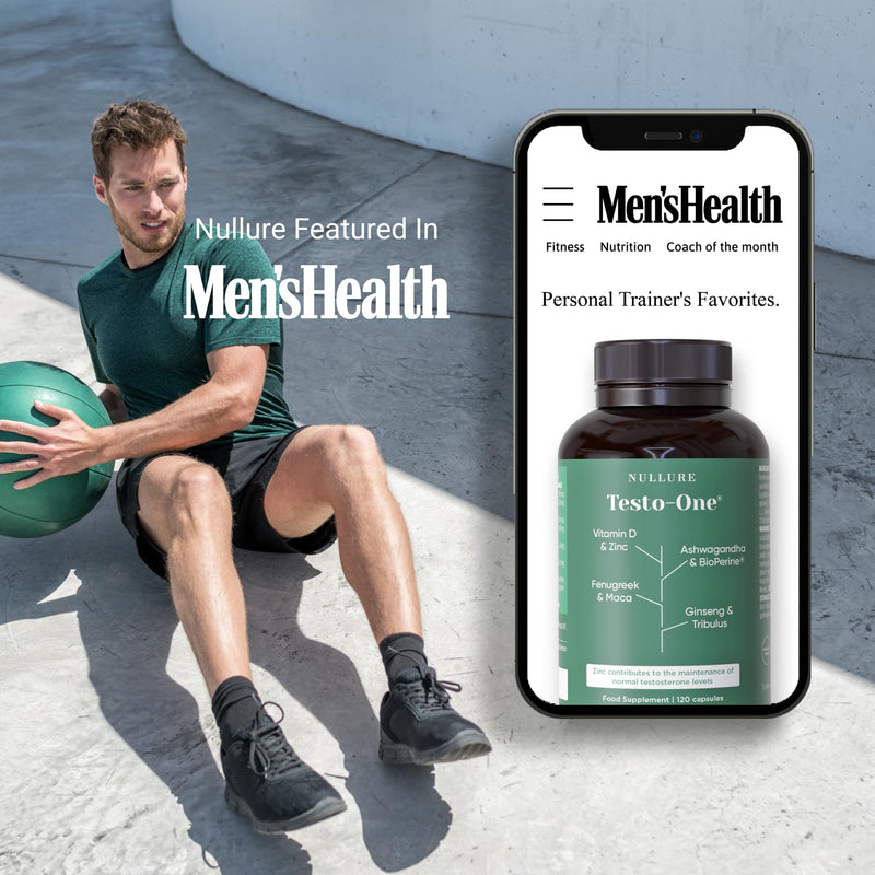 Nullure Testo-One | Tribulus Maca Ashwagandha | Third-Party Tested in Germany | Vegan & No additives I Mens Health Supplements for Men | 240 Caps (4 Months) I Made in Barcelona 240 count (Pack of 1)