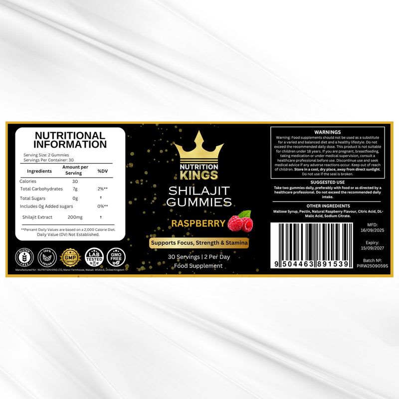 Shilajit Gummies – Natural Energy & Vitality Supplement with Fulvic Acid – Supports Immunity, Stamina & Overall Wellness – 60 Vegan Gummies