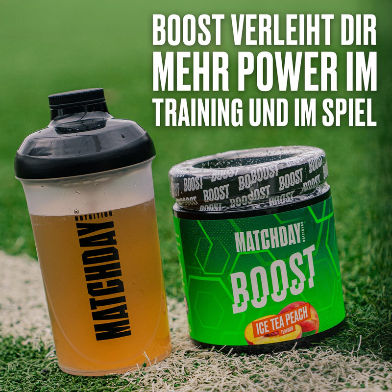 [Australia] - MATCHDAY NUTRITION | BOOST | 90 minutes of full throttle football | ATP booster with amino acids and carbohydrates | More speed, explosiveness & endurance | 20 servings (Ice Tea Peach) Ice Tea Peach 