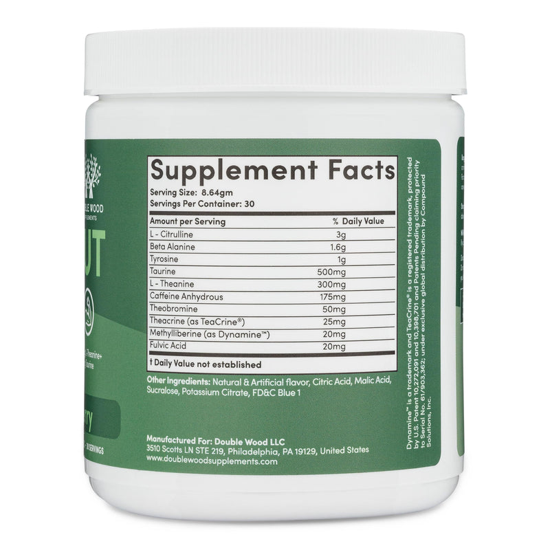 Pre-Workout Powder, 175mg Caffeine, Smooth Energy, No Crash, 30 Servings | Pre-Workout Supplement, 175mg Caffeine, Beta Alanine + L-Citrulline for Pump, 300mg L-Theanine, No Blends, Blue Raspberry
