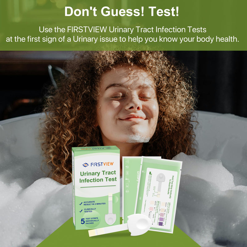[Australia] - UTI Test Strips,Urinary Tract Infection Test Strips for Women, Men & Kids for UTI and Bladder, Detect Leukocytes and Nitrites,Results in 2 Minutes, Specialized Handle Design Easier use-5Pcs 