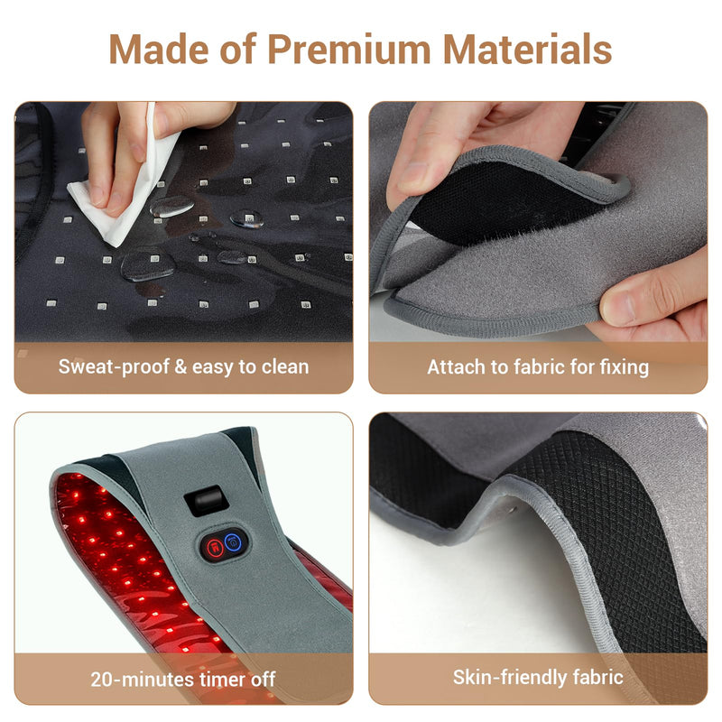 [Australia] - Comfytemp Red Light Therapy Belt, FSA HSA Eligible Infrared Red Light Therapy for Body, 22W Light Wrap with Pulse for Back Waist Muscle Pain Relief, Improve Joint Inflammation, Gift for Women Men 
