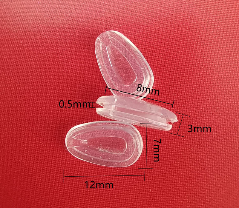 [Australia] - Lot of 3 Pairs NicelyFit Clear Nose Pads for Oakley Eyeglass Frames Keel Tincan Tinfoil Tailpin Caveat Feedback Holbrook Metal Tailback etc 