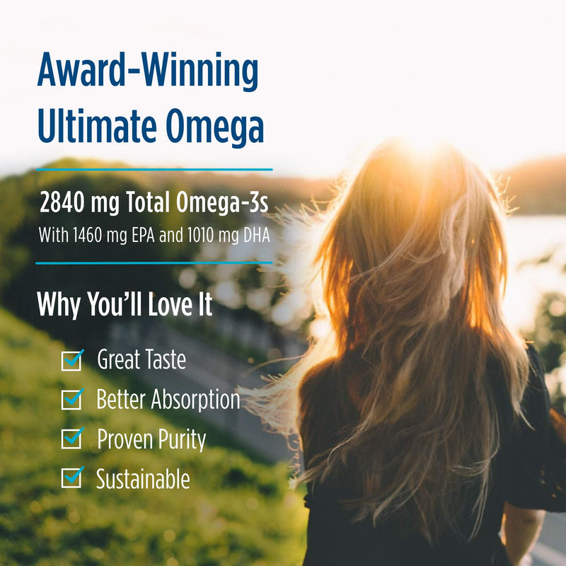 [Australia] - Nordic Naturals Ultimate Omega Liquid, Lemon Flavor - 8 oz - 2840 mg Omega-3 - High-Potency Omega-3 Fish Oil Supplement with EPA & DHA - Promotes Brain & Heart Health - Non-GMO - 48 Servings 8 Fl Oz (Pack of 1) 