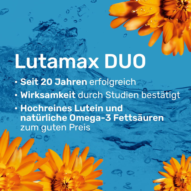 [Australia] - Lutamax DUO capsules | 30 eye capsules for healthy vision | AMD capsules | Eye vitamin tablets for age-related eye problems with 20 mg lutein zeaxanthin and omega-3 | Eye Supplement for Amd 20 mg Lutein Pack 