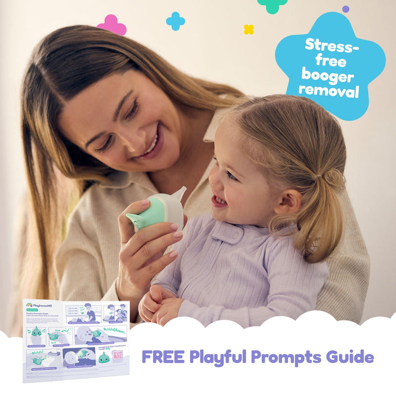 [Australia] - Booger Buddy Nasal Bulb, Narwhal - with LED Light for Babies & Toddlers ‚Äì BPA-Free Snot Remover for Infant Stuffy Nose and Congestion Relief ‚Äì Easy to Clean Design 