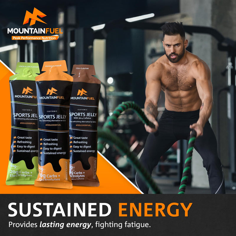 Isotonic Sports Jelly - The Refreshing Alternative to Energy Gels (Pack of 12 Mixed Flavours). Bundled with a Pair of VPoint Leisure No-Tie Elastic Shoe Laces