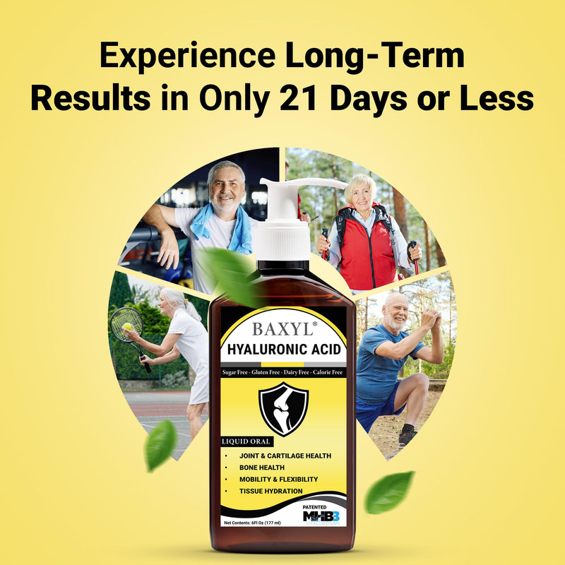 [Australia] - BAXYL - Liquid Hyaluronic Acid for Joint Relief Supplement (Vegan, Gluten-Free, Non-GMO, Patented Oral MHB3) 