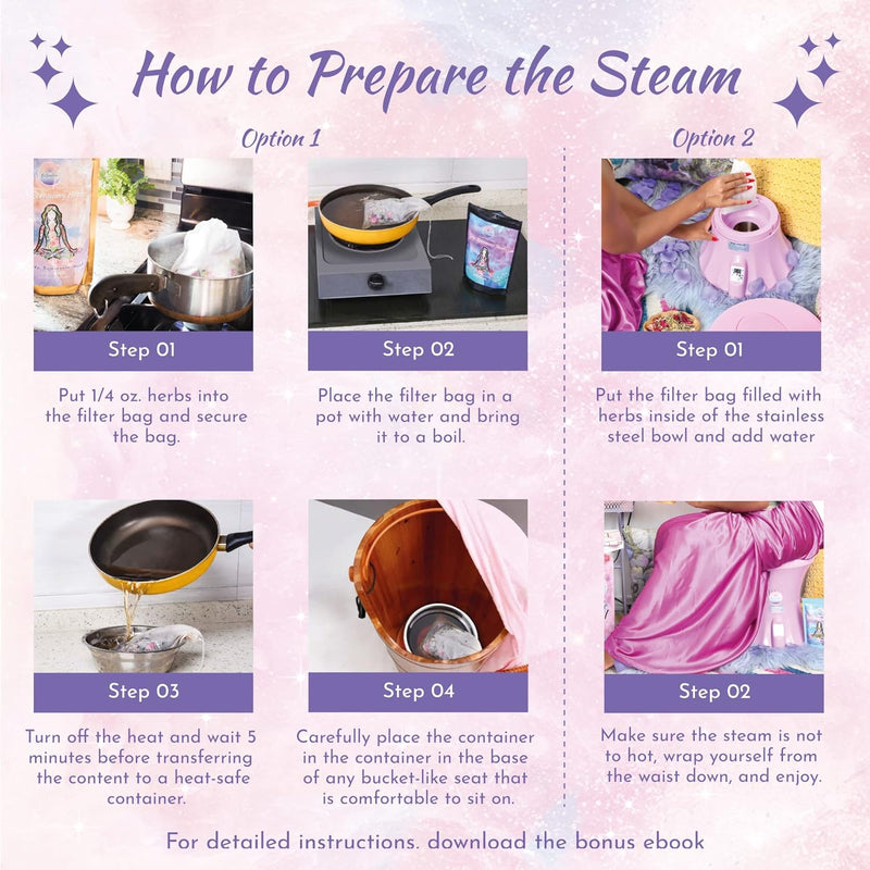 [Australia] - Yoni Steaming Herbs (2 oz) Organic Yoni Steam Kit Herbal Blend for V-Steam Detox, Cleansing, Comfortable Menstrual Support, Postpartum Care, Fertility Increase and Sitz Bath for Hemorrhoids (2oz) 2 Ounce 