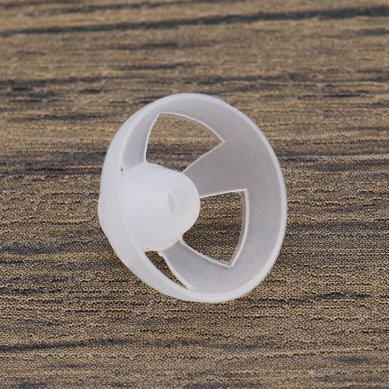 EMSea 10PCS Open Hearing Aid Domes Soft Silicone Single Layer Audiphone Ear Tips Replacements Earbud for Hearing Aid Devices Accessories Small Size 6mm