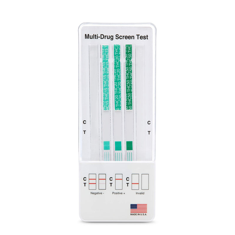 5 Pack - DrugExam THC Advantage Made in USA Multi Level Marijuana Test Kit. Highly Sensitive THC 3 Level Screening Kit. Detects at 50 ng/mL, 20 ng/mL, 15 ng/mL 5 Count (Pack of 1)