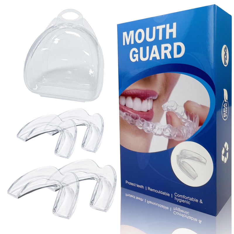 Mouth Guard for Sleeping, Night Guards for Teeth Grinding, Mouthguards for Sleeping, Snoring Night Mouth Guard for Grinding Teeth, Dental Guards for Anti Grinding Teeth(2 Sizes/2 Pairs)