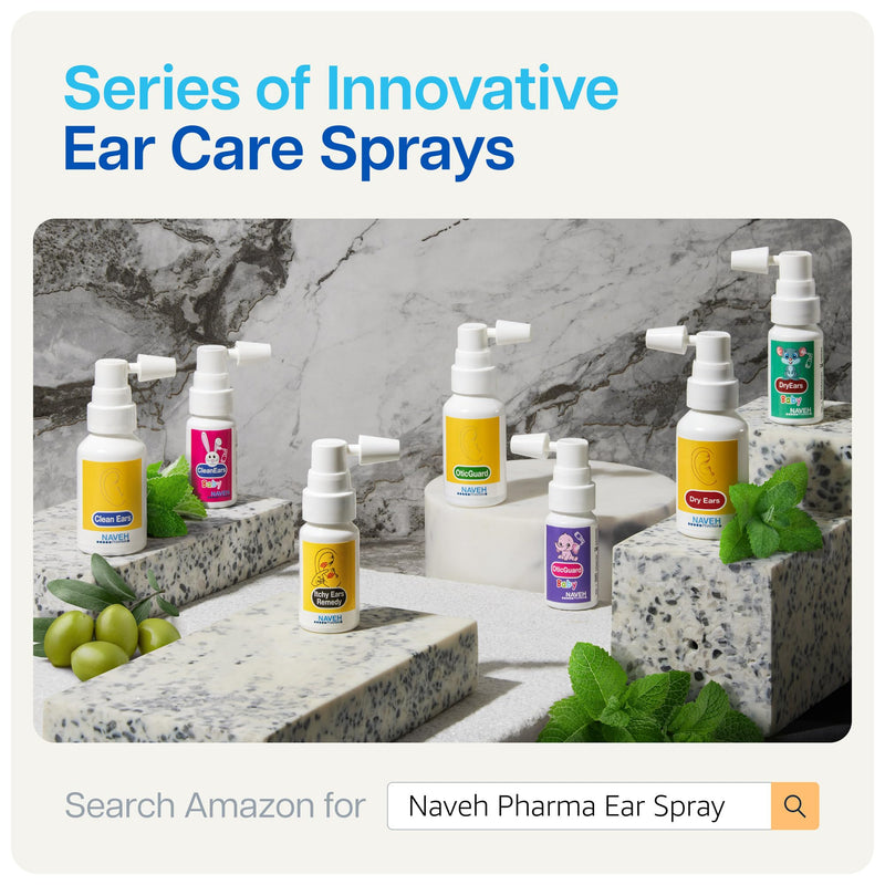 [Australia] - NAVEH PHARMA Itchy Ears Remedy Ear Cleaning and Itch Relief | Treats All Causes of Ear Itchiness | Jet Spray for Eczema Treatment & Clogged Ear Relief | Ear Wax Removal & Ear Drops Wash (0.5 Fl Oz) 0.5 Fl Oz 