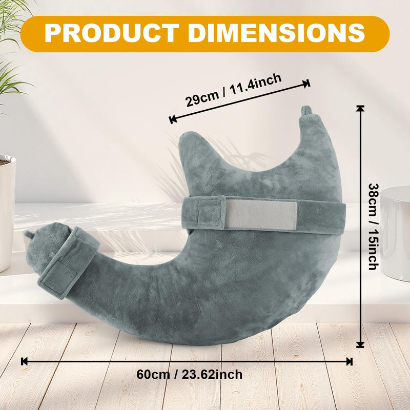 [Australia] - Shoulder Surgery Pillow Rotator Cuff Pillow with Strap Arm Pillow Shoulder Pillow for Shoulder Pain Arm Pillows for Adults After Surgery Rotator Cuff Surgery Recovery Pillow Grey L Large 