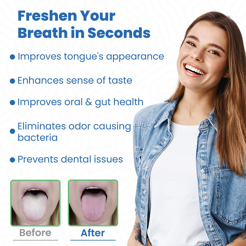 [Australia] - Dr. Nick’s White & Healthy Tongue Scraper (3 pack), Dentist Designed to Cure Bad Breath, Easy to Use Plastic Tounge Scraper Cleaner Maintains Oral Care for Adults (Green Blue & White) Green Blue & White 