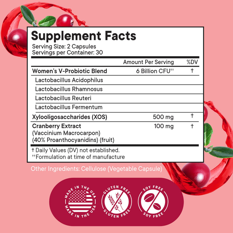 NEW AGE Vaginal Probiotics for Women with Prebiotics, Cranberry Extract, and a Lactobacillus Probiotic Blend, Supports Healthy pH Balance, Odor Control, Vaginal Flora - 180 Capsules 180 Capsules (Pack of 3)