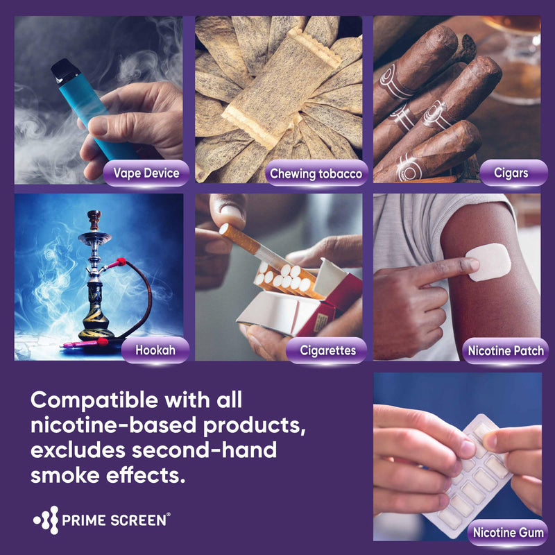 Prime Screen® T-Swab Cotinine (COT) Oral Fluid Test- 30ng Saliva Nicotine Smoking Test– One-Step Nicotine Detection [5 Pack]